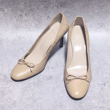아키라 오사키 하이힐 베이지 23.5cm