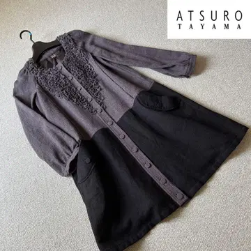 ATSURO TAYAMA 바이컬러 가디건 코트