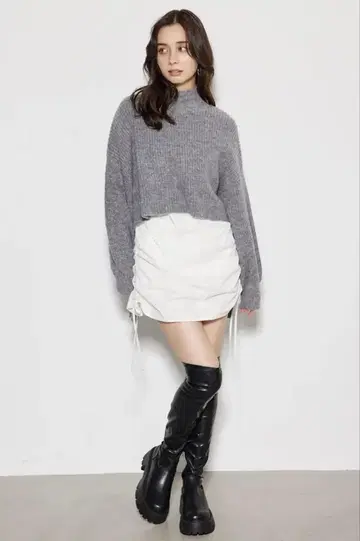 rienda 셔츠콤비 메니WAY Knit OP