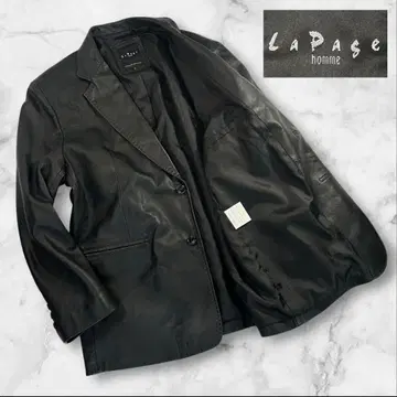 새상품급 LaPaSe HOMME 2B 가죽 테일러드 자켓 사이즈 L