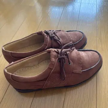MIZUNO 브라운 레이스업 로퍼 23.5cm