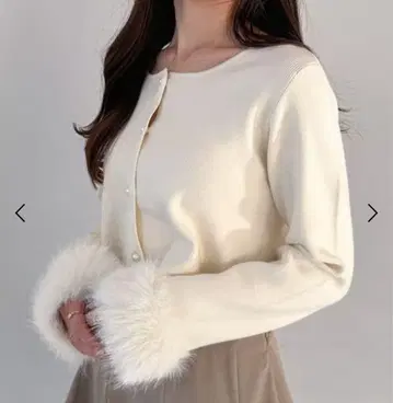 Heather 퍼 슬리브 가디건