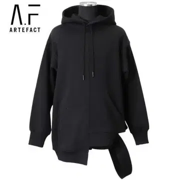 미사용 새상품 A.F ARTEFACT 비대칭 후드티 2 블랙