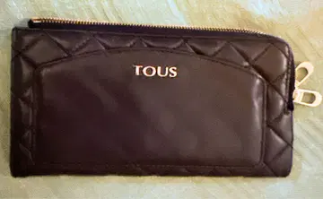 TOUS 블랙 퀼팅 장지갑