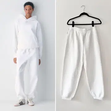 택 포함 새상품 Aritzia 아리치아 맨투맨 팬츠 화이트