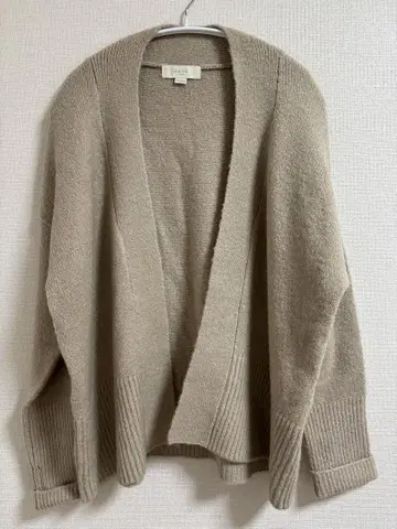 beams 가운 가디건 스웨터 베이지