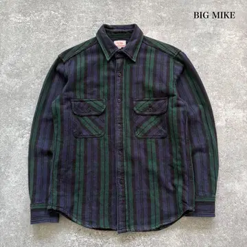 [ BIG MIKE ] 빅 마이크 플란넬 셔츠 긴팔 셔츠 블랙워치 M