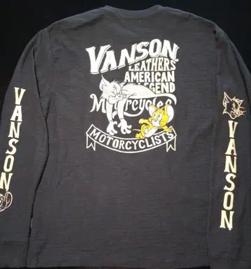 VANSON 톰과 제리 롱 슬리브 T셔츠