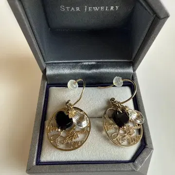STAR JEWELRY 하트형 크리스탈 귀걸이