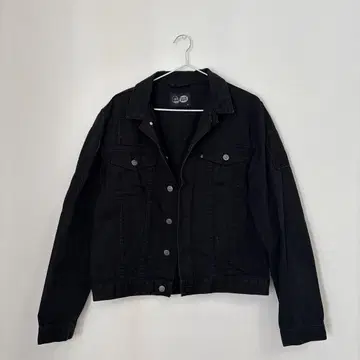 남성용 블랙 데님 자켓 M