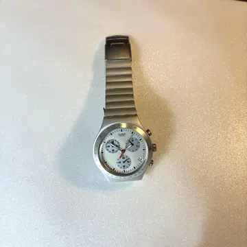 실버 크로노그래프 SWATCH 손목시계 배터리 교환 완료