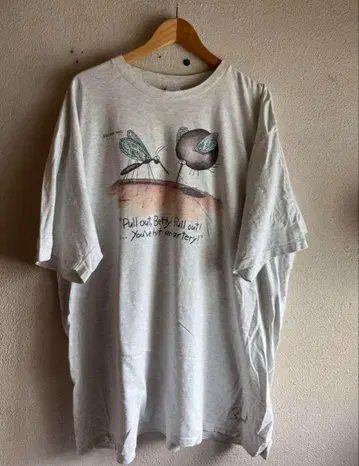 80s 굿 레귤러 모기 재미있는 농담 t셔츠 그레이 3xl 미국제
