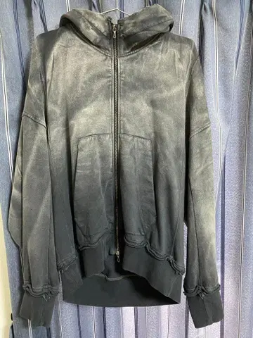 JULIUS Sweat Bleach Zip Up Hoodie
