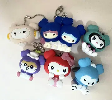 (즉시 구매 가능) TWICE 산리오 가챠가챠 마스코트 참 6개 세트