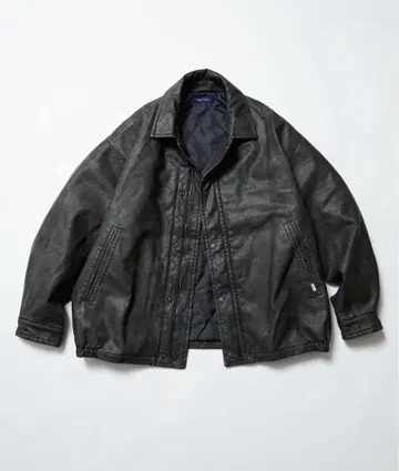 [ NAUTICA ] Faded Vegan Leather Blouson
