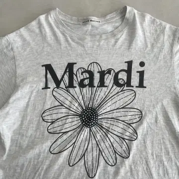 Mardi 꽃무늬 프린트 T셔츠 M 사이즈 그레이