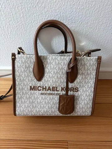 MICHAEL KORS 숄더백 화이트/브라운