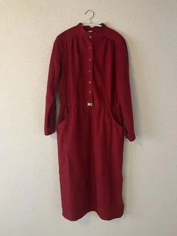 [ 빈티지 ] 빨간색 긴팔 원피스