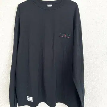 Schott NYC 롱 T셔츠 L 사이즈 블랙 남성용 유니섹스