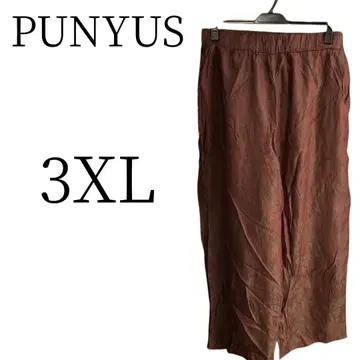 새상품급 PUNYUS 푸뉴즈 와인 레드 롱 와이드 팬츠 3XL