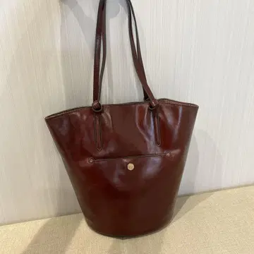TOPKAPI 다크 브라운 가죽 토트백 탑카피