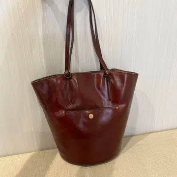 TOPKAPI 다크 브라운 가죽 토트백 탑카피