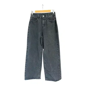 레어 90s 빈티지 루즈 블랙 와이드 레그 데님 팬츠
