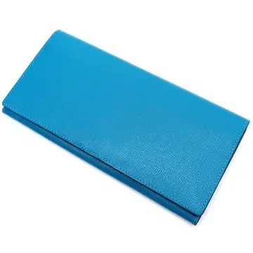 I06198 미사용품 GANZO fico 가죽 장지갑 터콰이즈