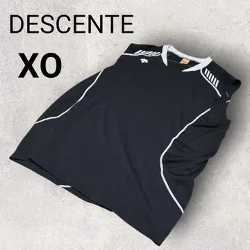 데상트 남성용 탱크탑 XO 블랙 로고 스포츠 농구