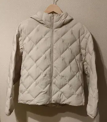 UNIQLO 퍼프 테크 후드티 내추럴 S