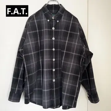 FAT 에프에이티 그레이 체크 오버사이즈 셔츠 TITCH