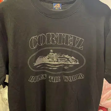 Cortez 블랙 리플렉터 T셔츠 S 사이즈