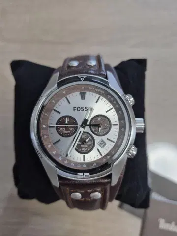 FOSSIL CH-2565 브라운 크로노그래프 손목시계 가죽