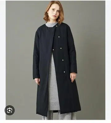 BEIGE 네이비 다운 롱 코트