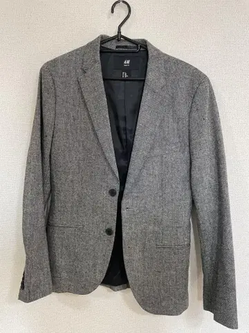 H&M 슬림핏 그레이 자켓