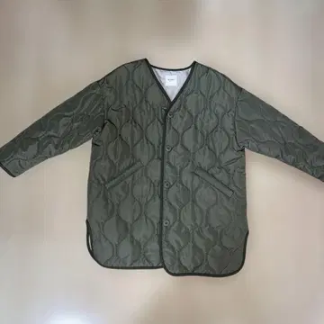 BEAMS HEART 퀼팅 자켓 올리브 그린