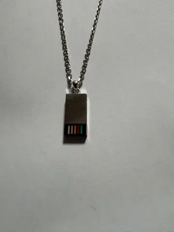 Paul Smith 실버 목걸이 플레이트 멀티 컬러