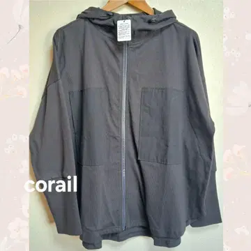 [ corail ] 새상품 후드 부착 그레이 후드티 가을 나란