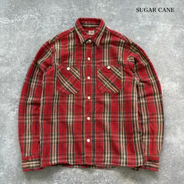 [ SUGAR CANE ] 슈가케인 플란넬 워크 셔츠 긴팔 셔츠