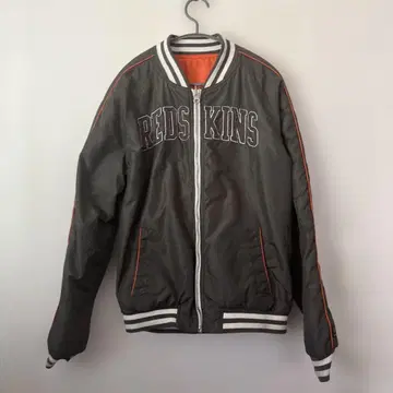 REDSKINS 봄버 자켓 그레이/오렌지