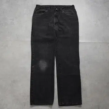 Lee W34 블랙 데님 하의 팬츠 구제 의류 블랙 16253