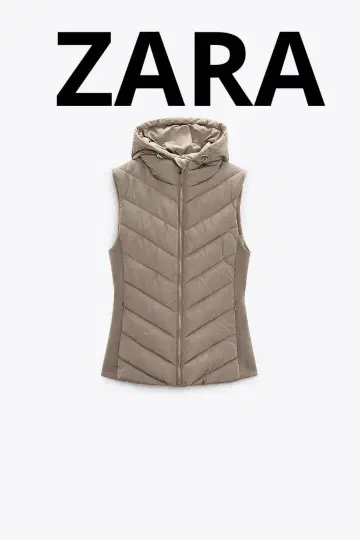 ZARA 후디드 퀼팅 베스트 다운 베스트