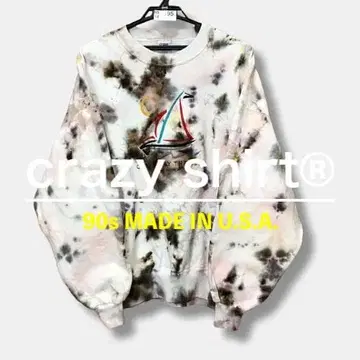 90s USA제 crazy shirt 타이다이 맨투맨 ME14-195