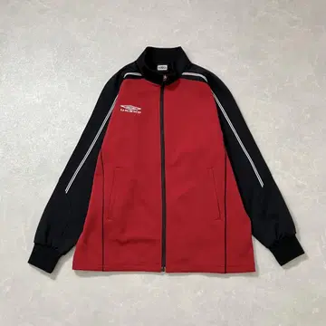 UMBRO 엄브로 트랙 자켓 저지 자수 로고 라인 빨간색 블랙