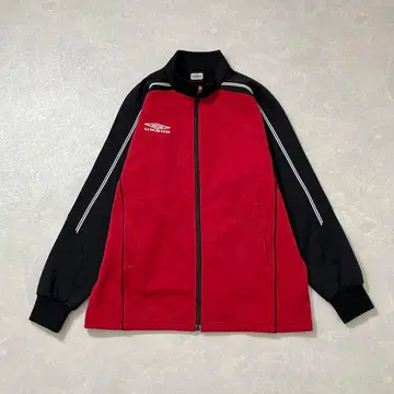 UMBRO 엄브로 트랙 자켓 저지 자수 로고 라인 빨간색 블랙