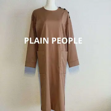 PLAIN PEOPLE  롱 원피스 베이지 카멜