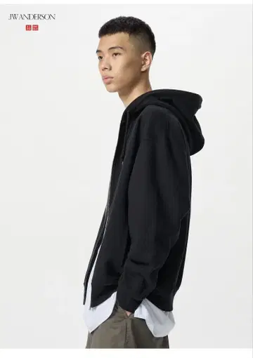 UNIQLO JW Anderson 맨투맨 오버 사이즈 풀 집업 후드티