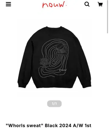 Whorls sweat 블랙 2024 A/W 1st nouw