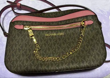 MICHAEL KORS 숄더백 브라운/핑크