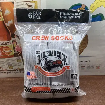 [ 무료배송 ] 미사용 새상품 삭스 RAILROAD 크루삭스 USA제